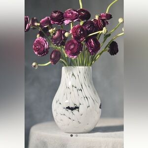 New! Anthropologie The Spooky Icon Confetti Glass Vase in Bat
